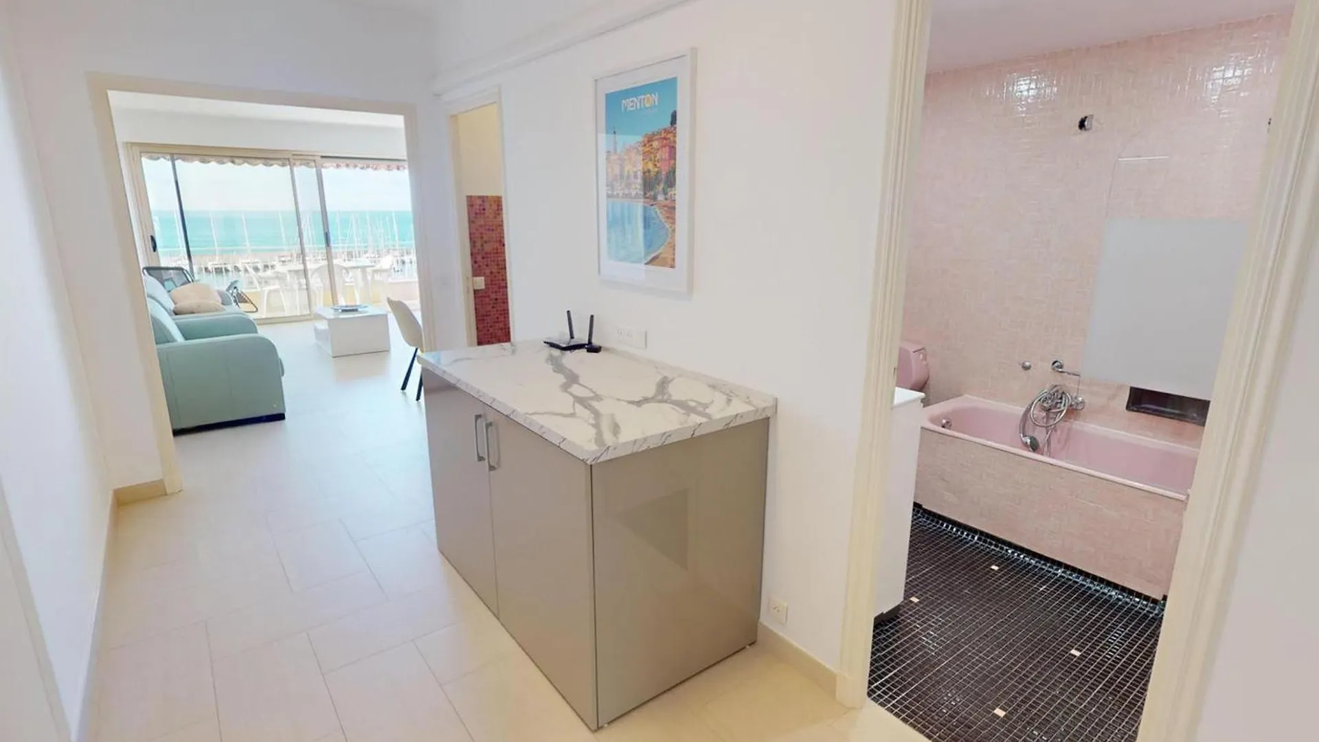 Magnifique 2P Climatise Face Mer Avec 2 Terrasses, Garage, Et Wifi - Menton - Fr-1-196-352
